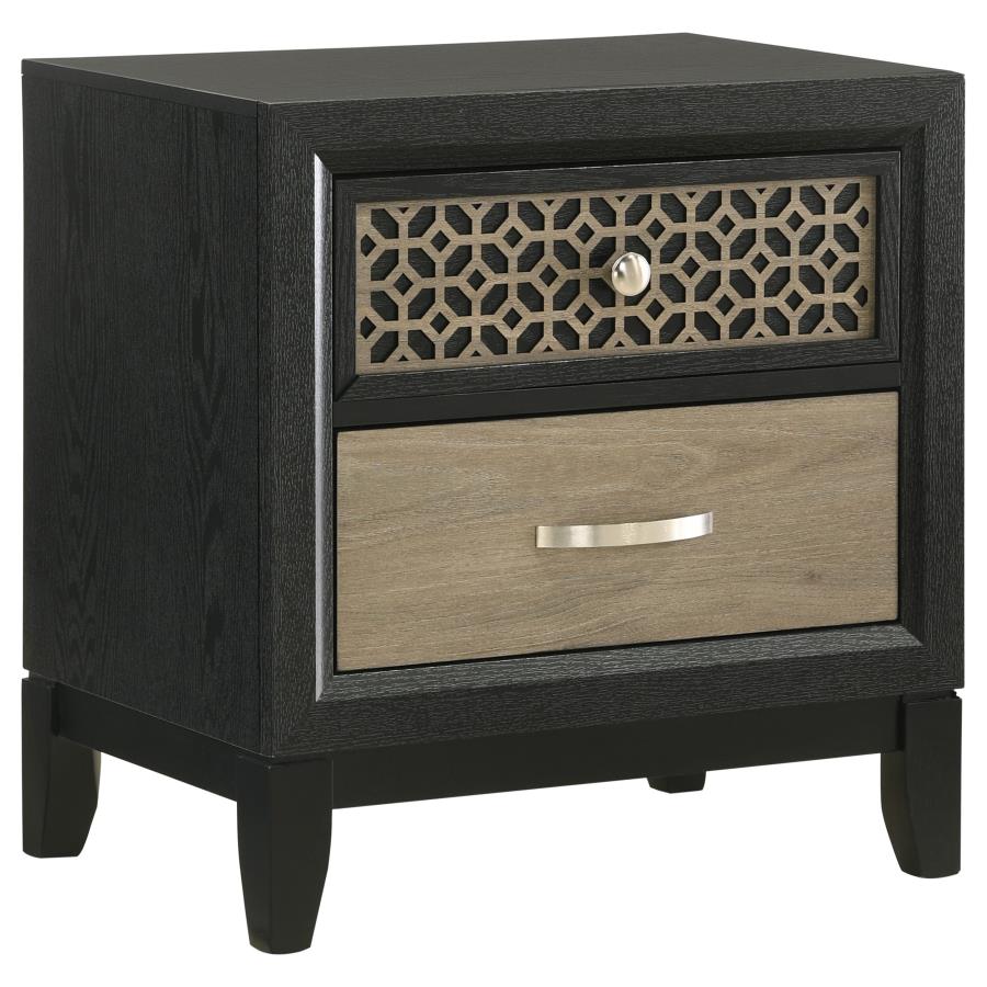 (image for) Valencia 2-drawer Nightstand Black