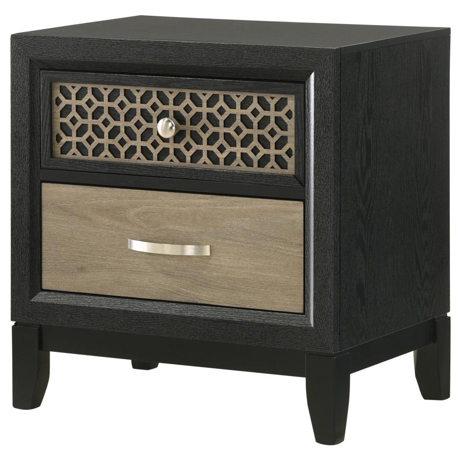 (image for) Valencia 2-drawer Nightstand Black