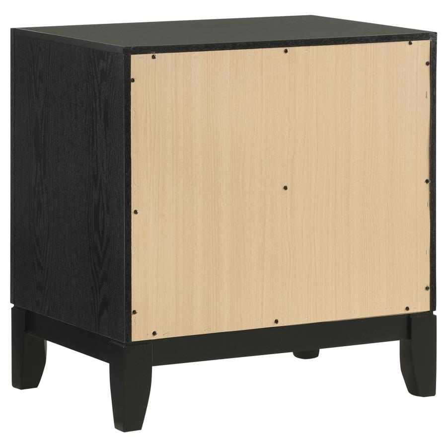 (image for) Valencia 2-drawer Nightstand Black