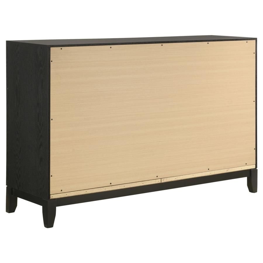 (image for) Valencia 6-drawer Dresser Black