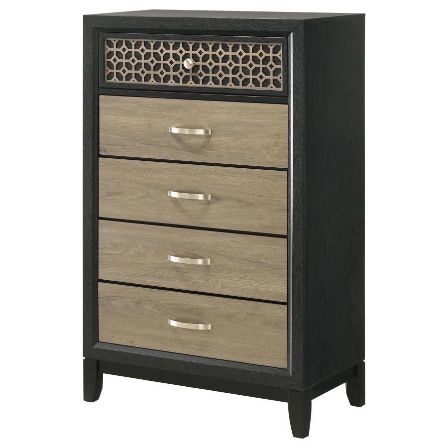 (image for) Valencia 5-drawer Bedroom Chest Black