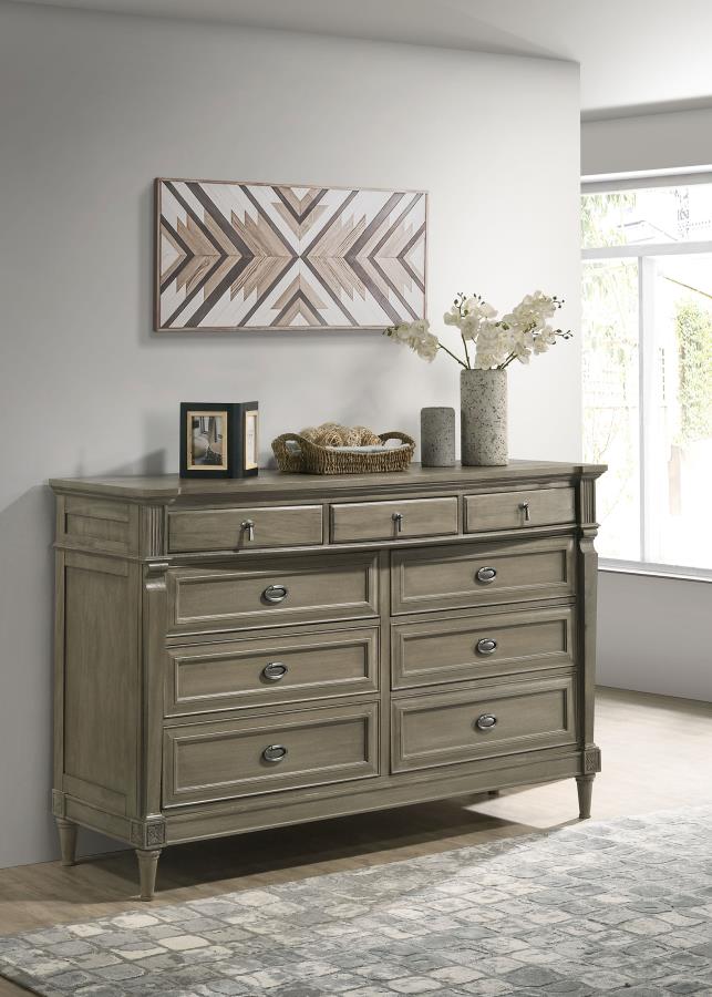 (image for) Alderwood 9-drawer Dresser French Grey