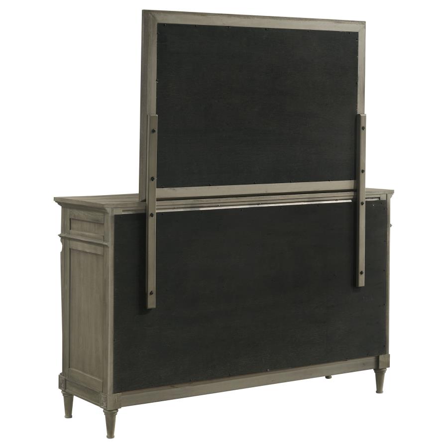 (image for) Alderwood 9-drawer Dresser with Mirror French Grey