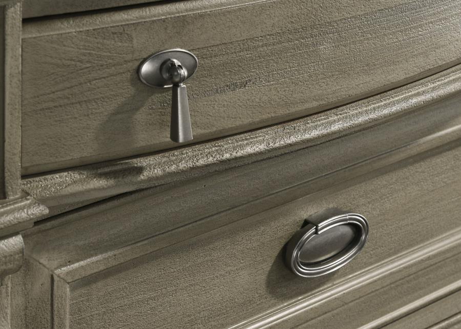 (image for) Alderwood 9-drawer Dresser with Mirror French Grey