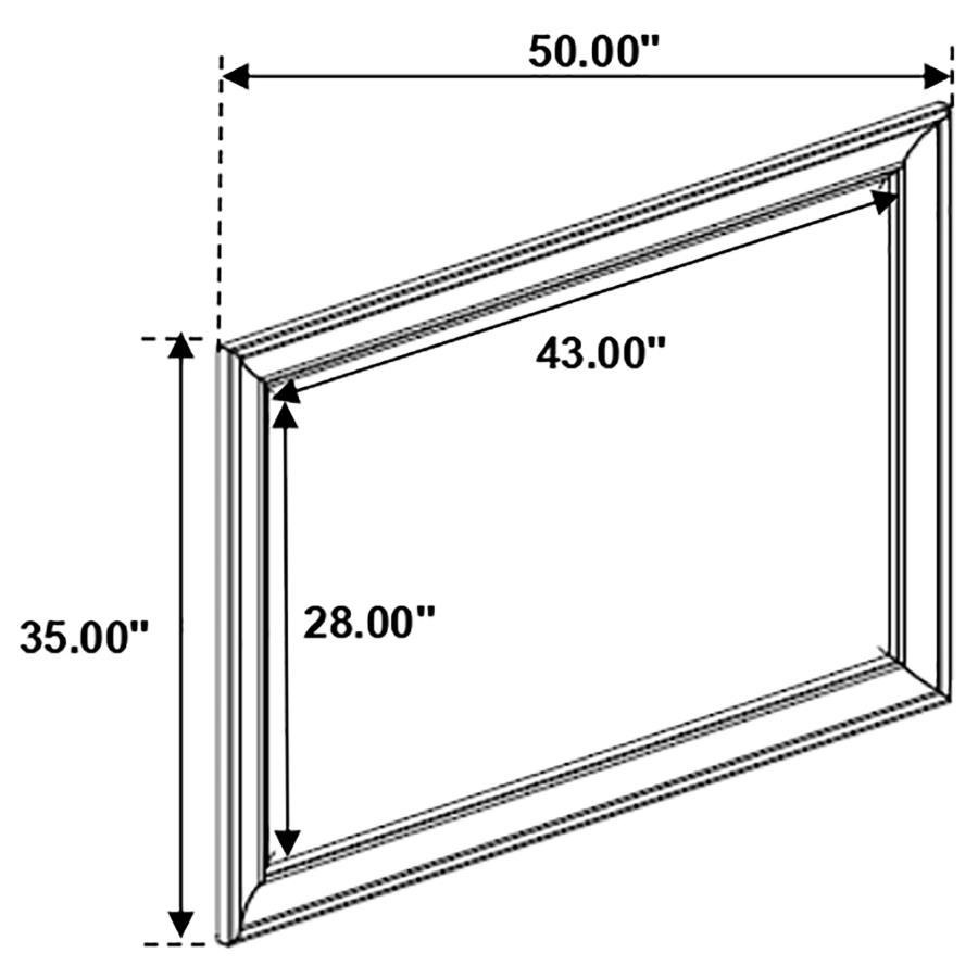 (image for) Alderwood Dresser Mirror French Grey