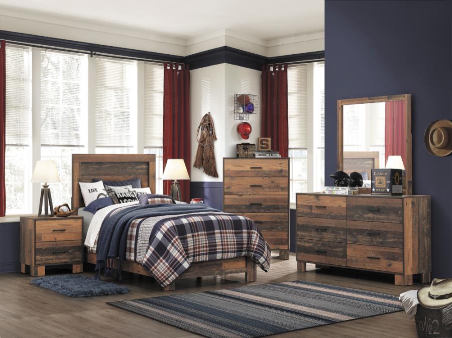 (image for) Sidney 4-piece Twin Bedroom Set Rustic Pine