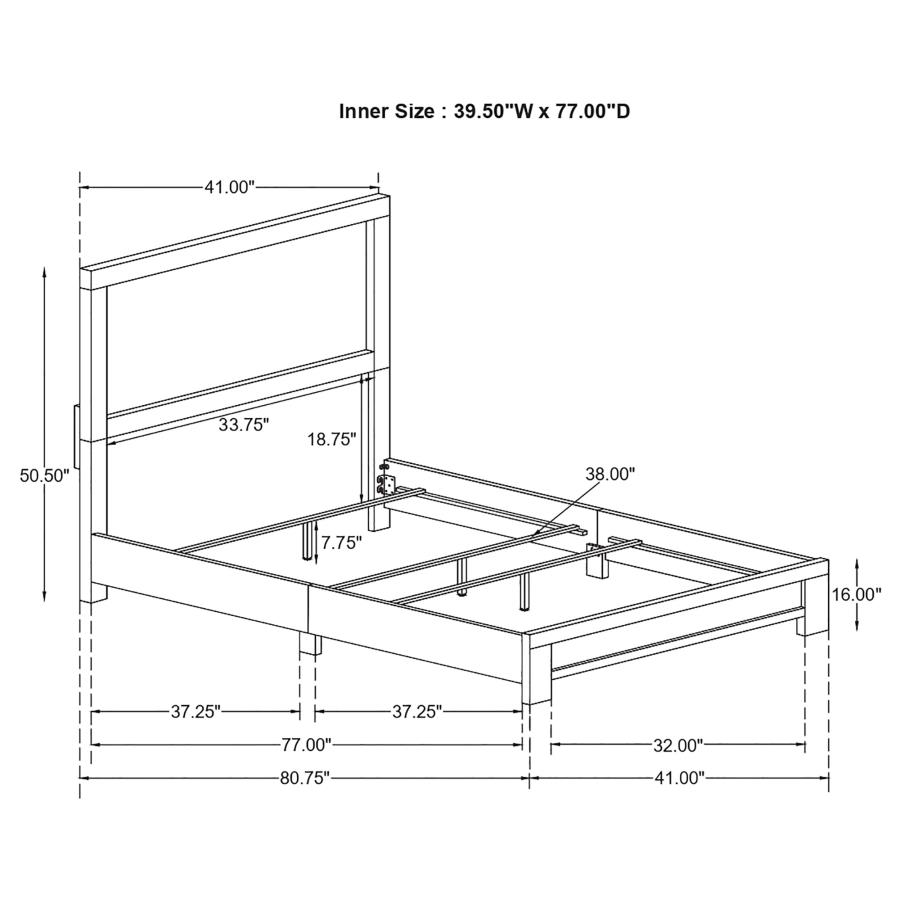 (image for) Sidney 5-piece Twin Bedroom Set Rustic Pine