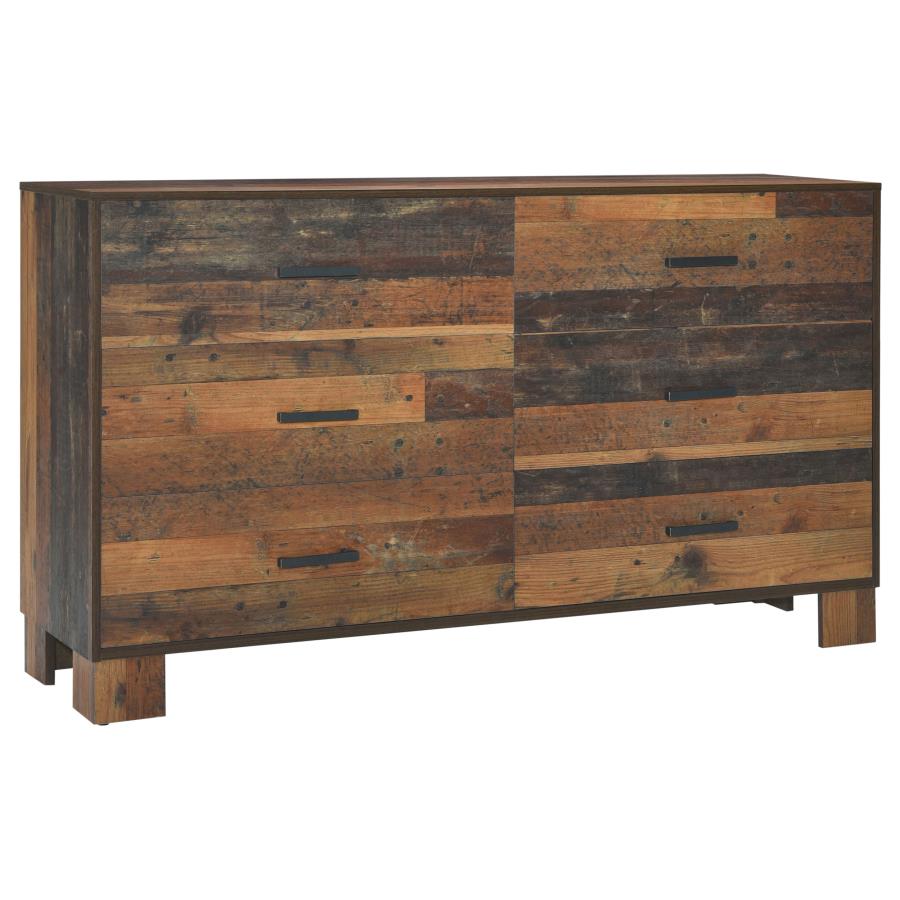 (image for) Sidney 6-drawer Dresser Rustic Pine