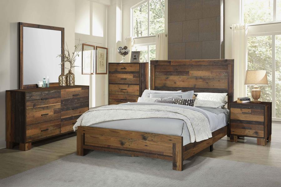 (image for) Sidney 6-drawer Dresser with Mirror Rustic Pine