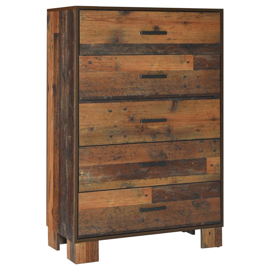 (image for) Sidney 5-drawer Bedroom Chest Rustic Pine