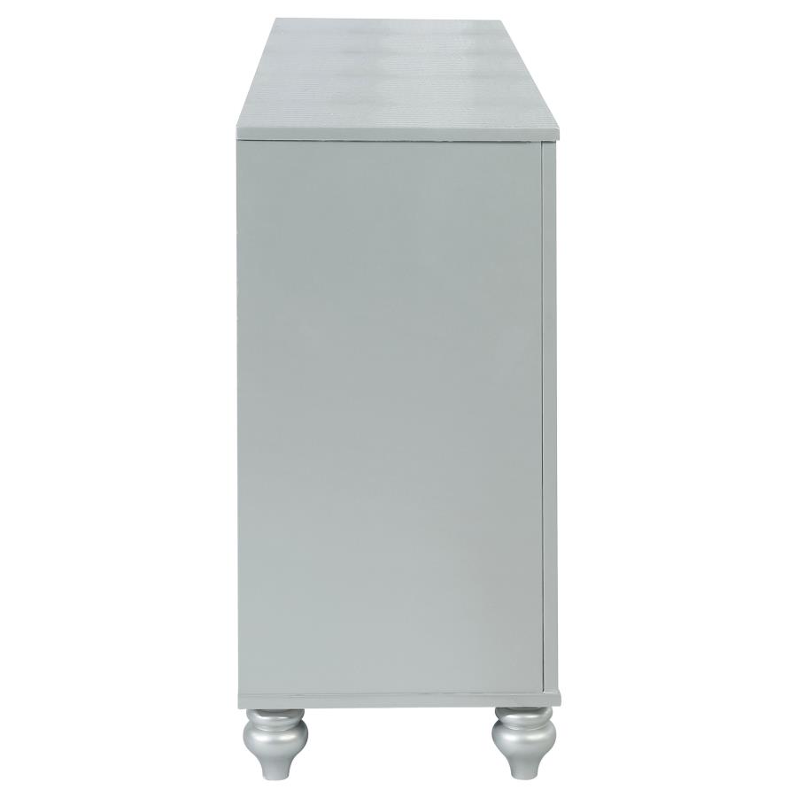 (image for) Gunnison 6-drawer Dresser Silver Metallic