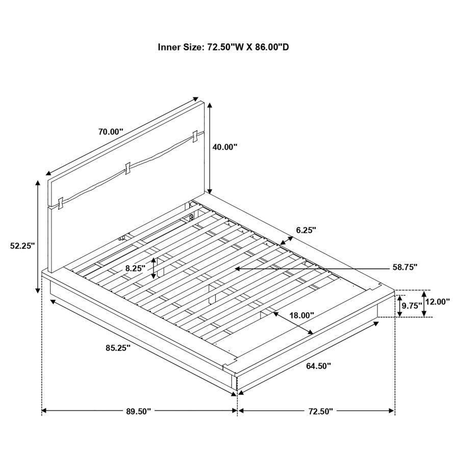 (image for) Winslow Wood Queen Panel Bed Smokey Walnut and Coffee Bean