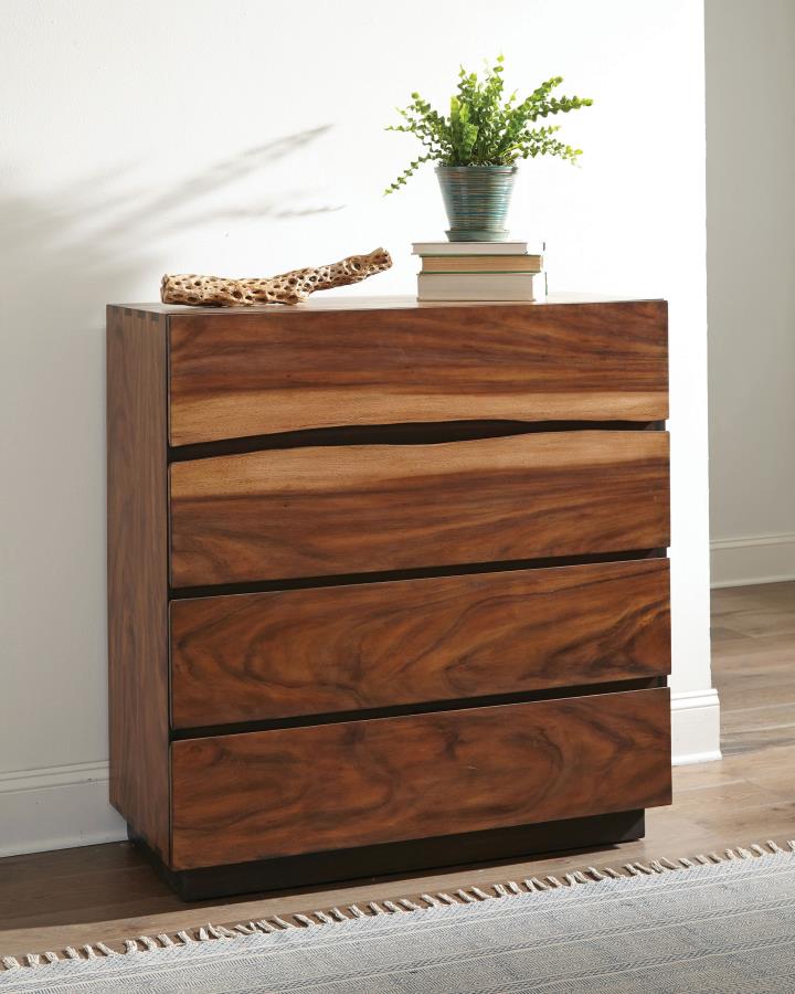 (image for) Winslow 4-drawer Bedroom Chest Smokey Walnut