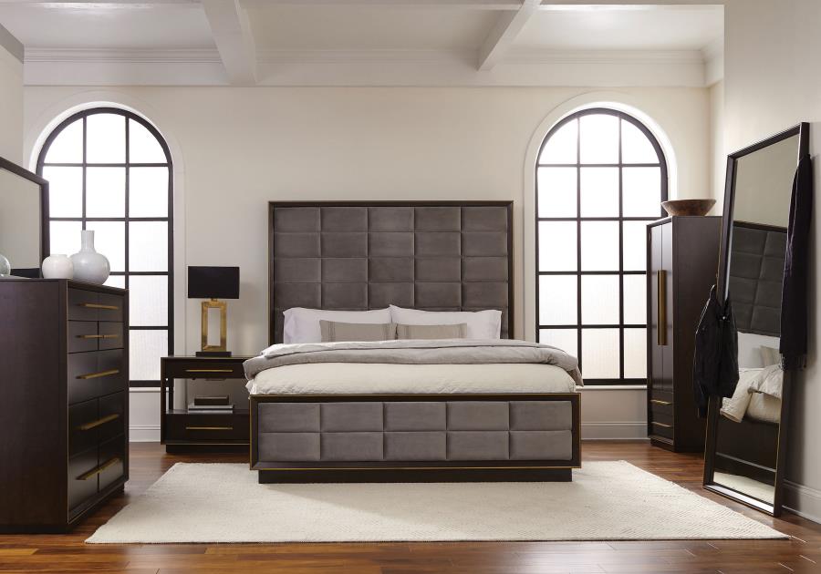 (image for) Durango 4-piece Eastern King Bedroom Set Smoked Peppercorn - Click Image to Close