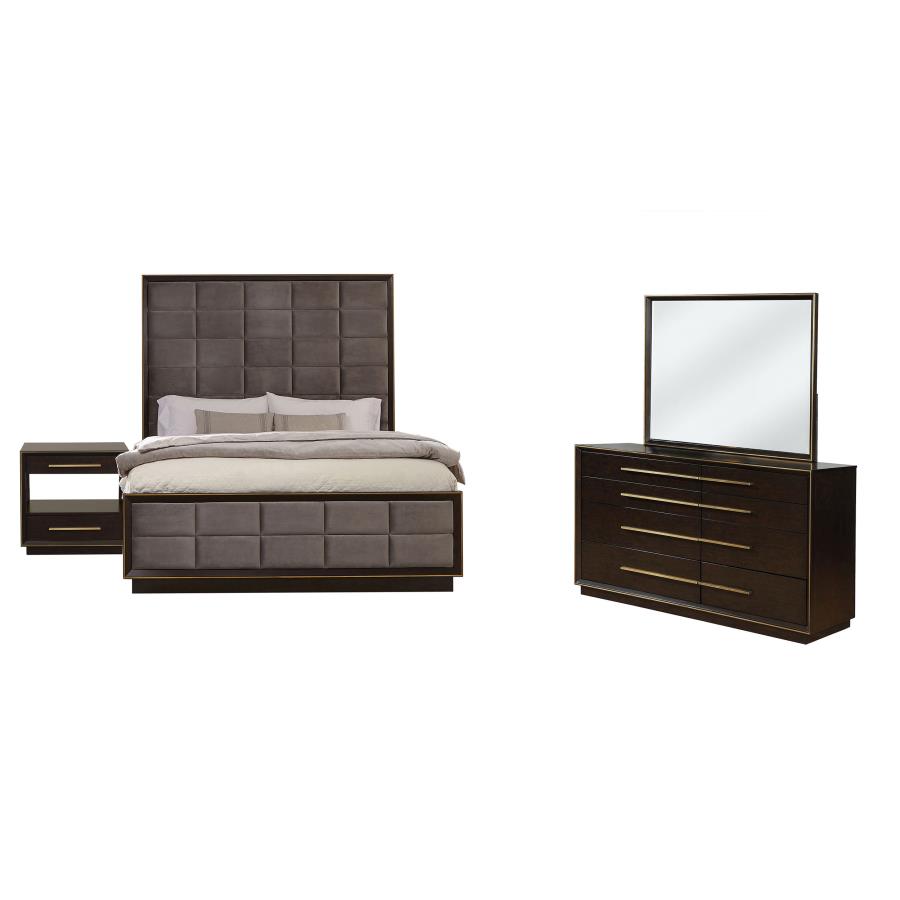 (image for) Durango 4-piece Eastern King Bedroom Set Smoked Peppercorn