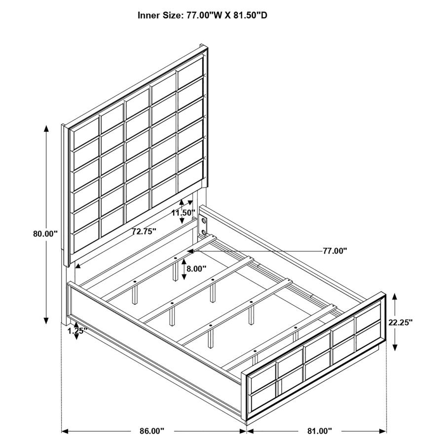 (image for) Durango 4-piece Eastern King Bedroom Set Smoked Peppercorn