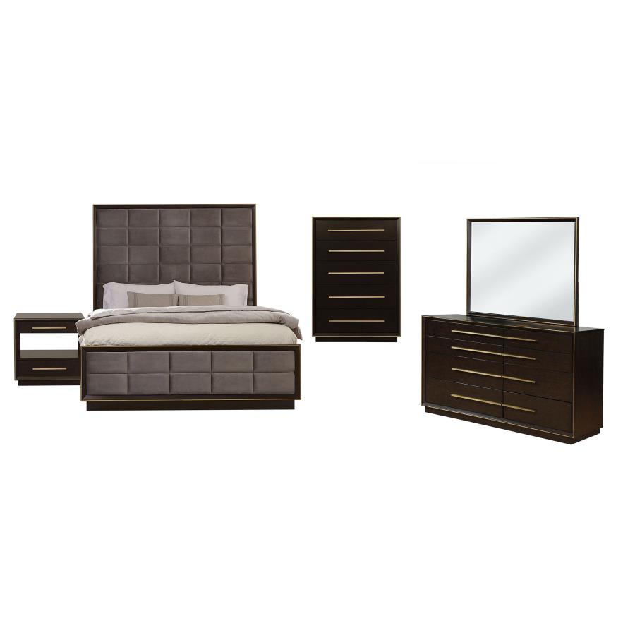 (image for) Durango 5-piece Eastern King Bedroom Set Smoked Peppercorn