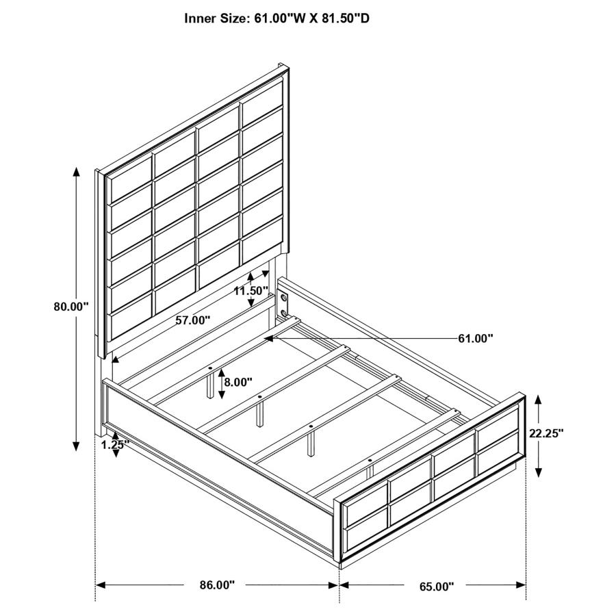 (image for) Durango 4-piece Queen Bedroom Set Smoked Peppercorn