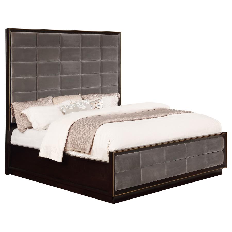 (image for) Durango 77-inch Queen Panel Bed Smoked Peppercorn