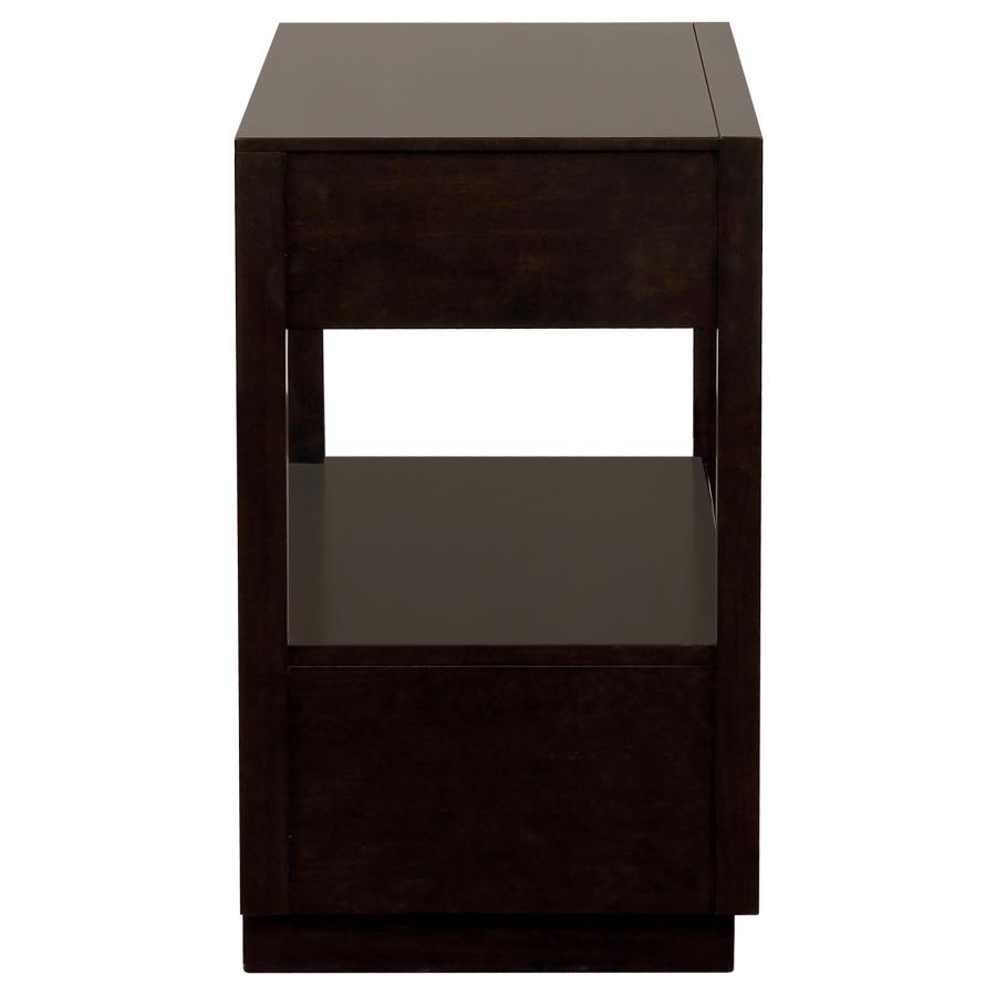 (image for) Durango 2-drawer Nightstand Smoked Peppercorn