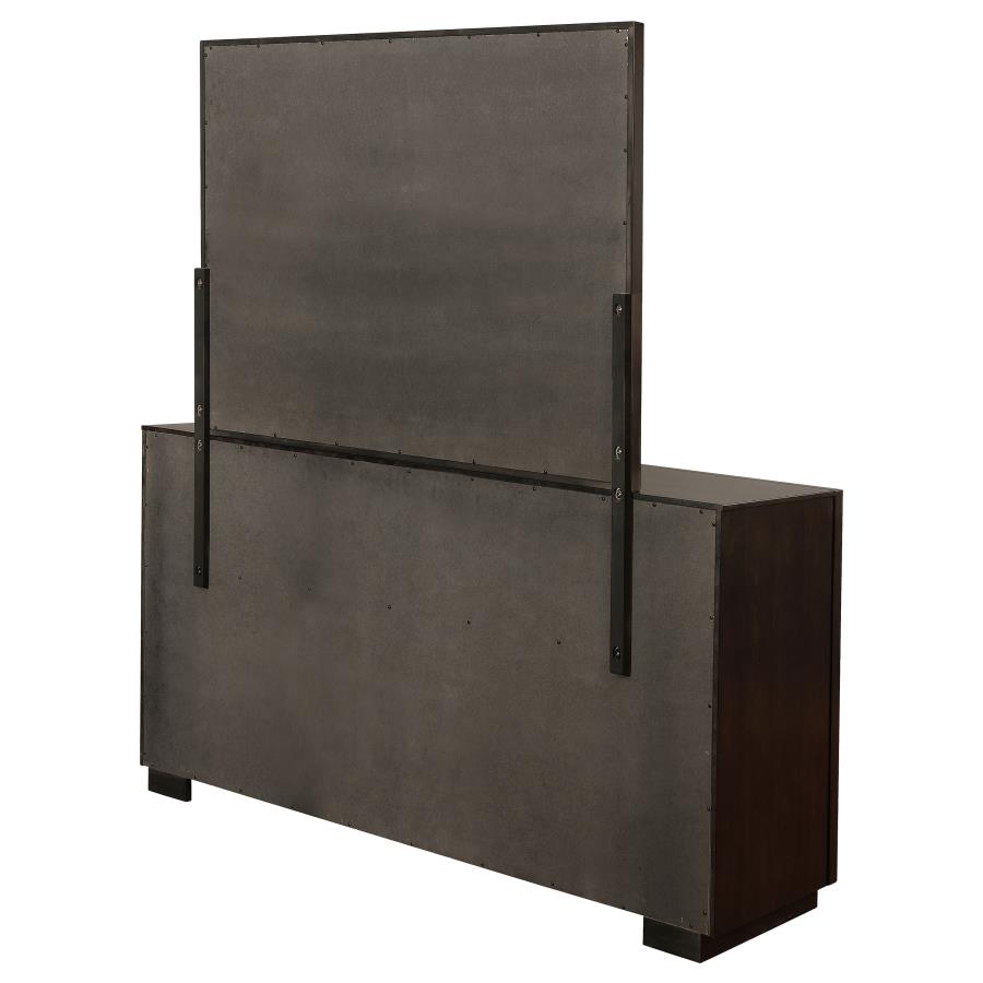 (image for) Durango 8-drawer Dresser with Mirror Smoked Peppercorn