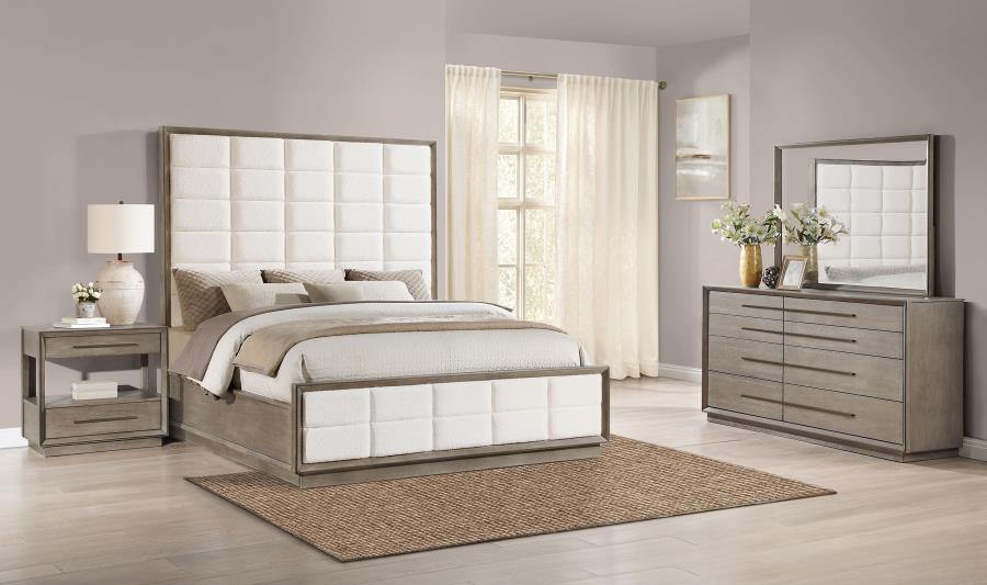 (image for) Durango 4-piece Eastern King Bedroom Set Washed Oak - Click Image to Close