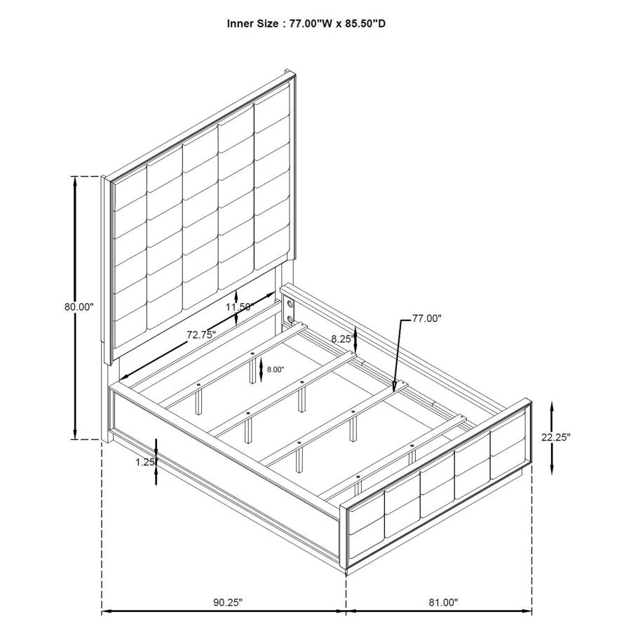 (image for) Durango 4-piece California King Bedroom Set Washed Oak