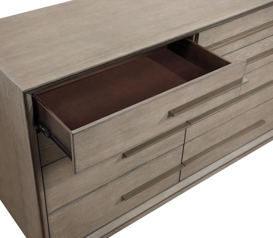 (image for) Durango 8-drawer Dresser and Mirror Washed Oak