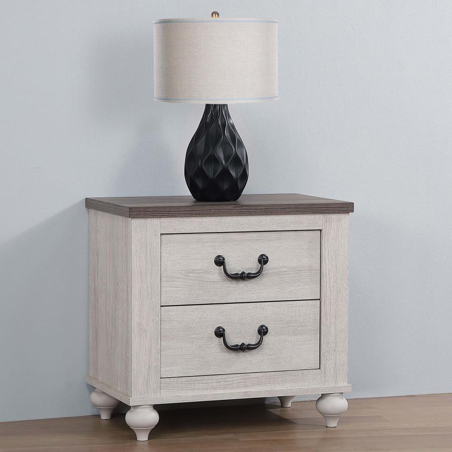 (image for) Stillwood 2-drawer Nightstand Vintage Linen