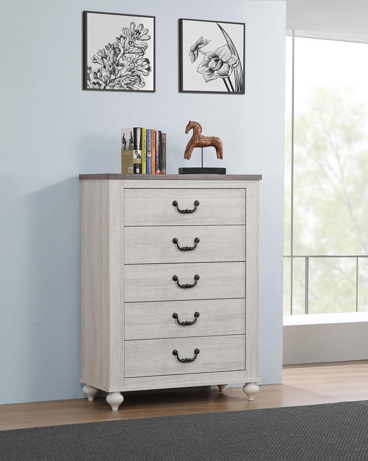 (image for) Stillwood 5-drawer Bedroom Chest Vintage Linen