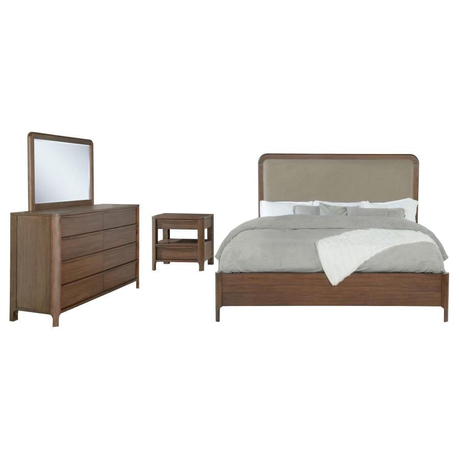 (image for) Maderia 4-piece Eastern King Bedroom Set Walnut