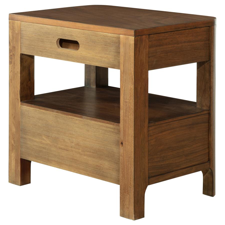 (image for) Maderia 2-drawer Nightstand Bedside Table Walnut