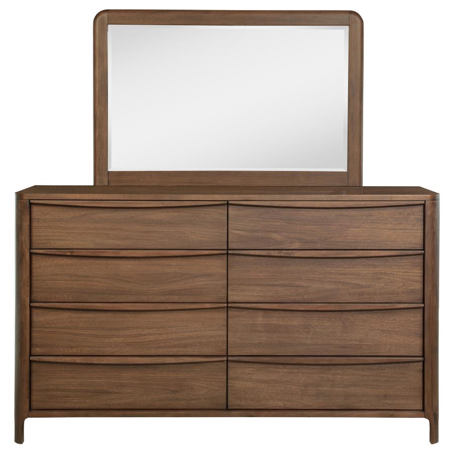 (image for) Maderia 8-drawer Dresser and Mirror Walnut