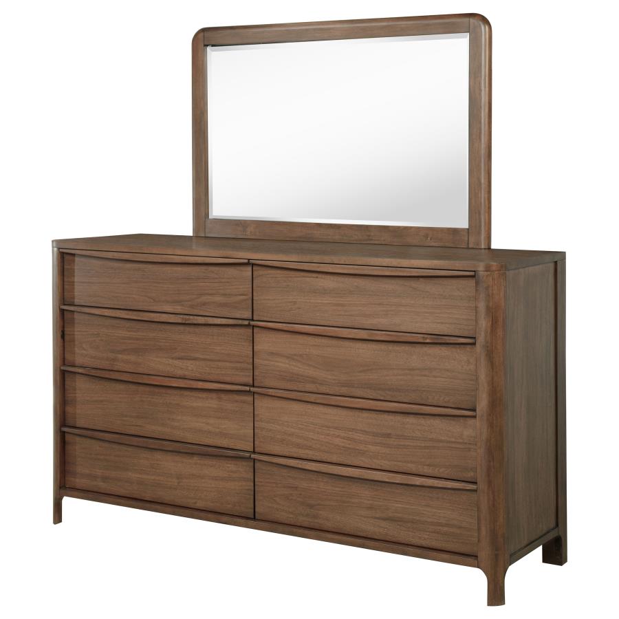 (image for) Maderia 8-drawer Dresser and Mirror Walnut