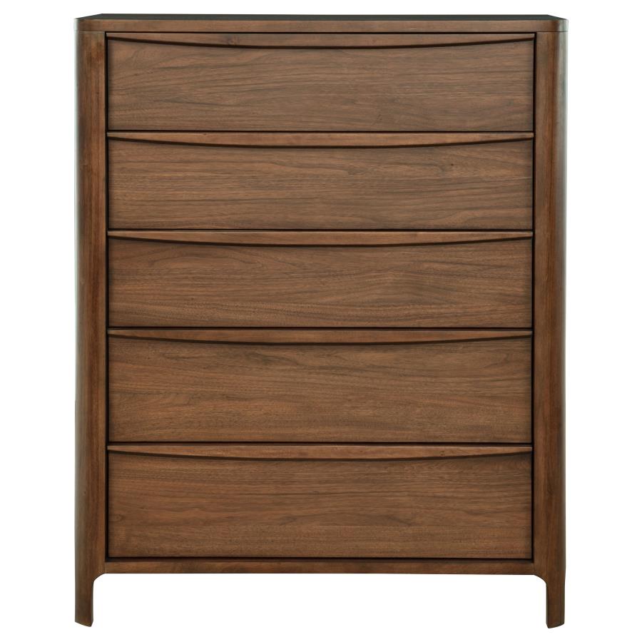 (image for) Maderia 5-drawer Chest of Drawers Walnut