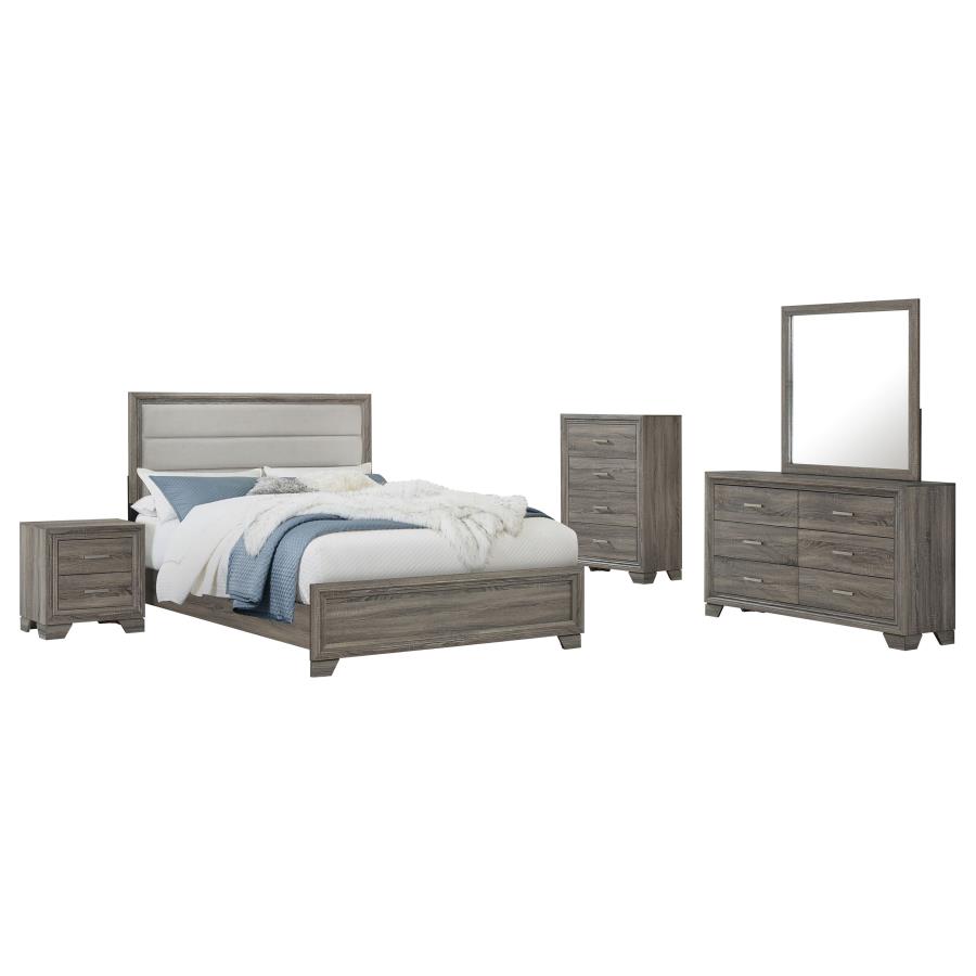 (image for) Wright 5-piece Queen Bedroom Set Brown Oak