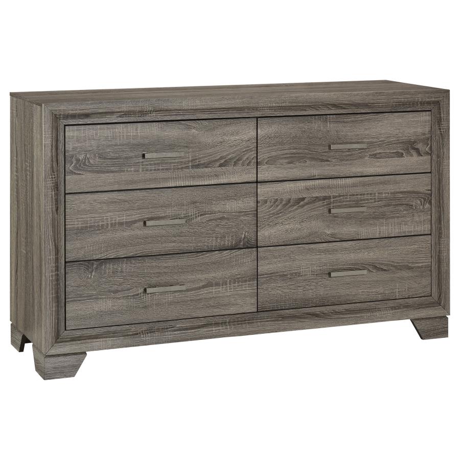 (image for) Wright 6-drawer Dresser Cabinet Brown Oak