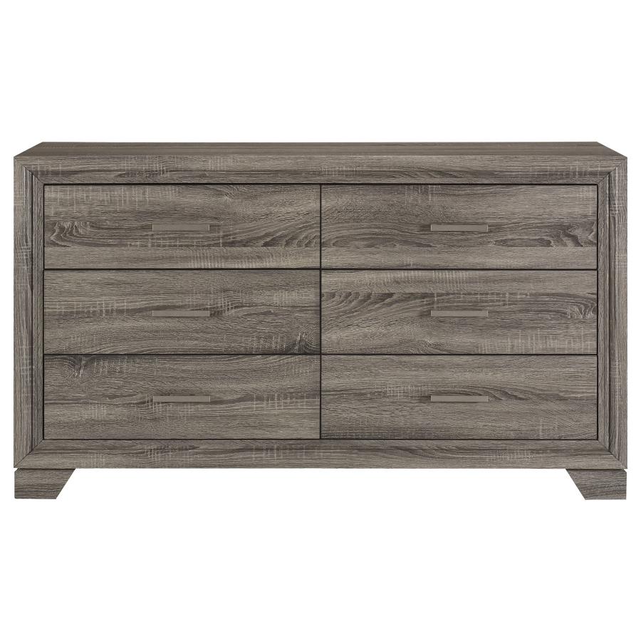 (image for) Wright 6-drawer Dresser Cabinet Brown Oak