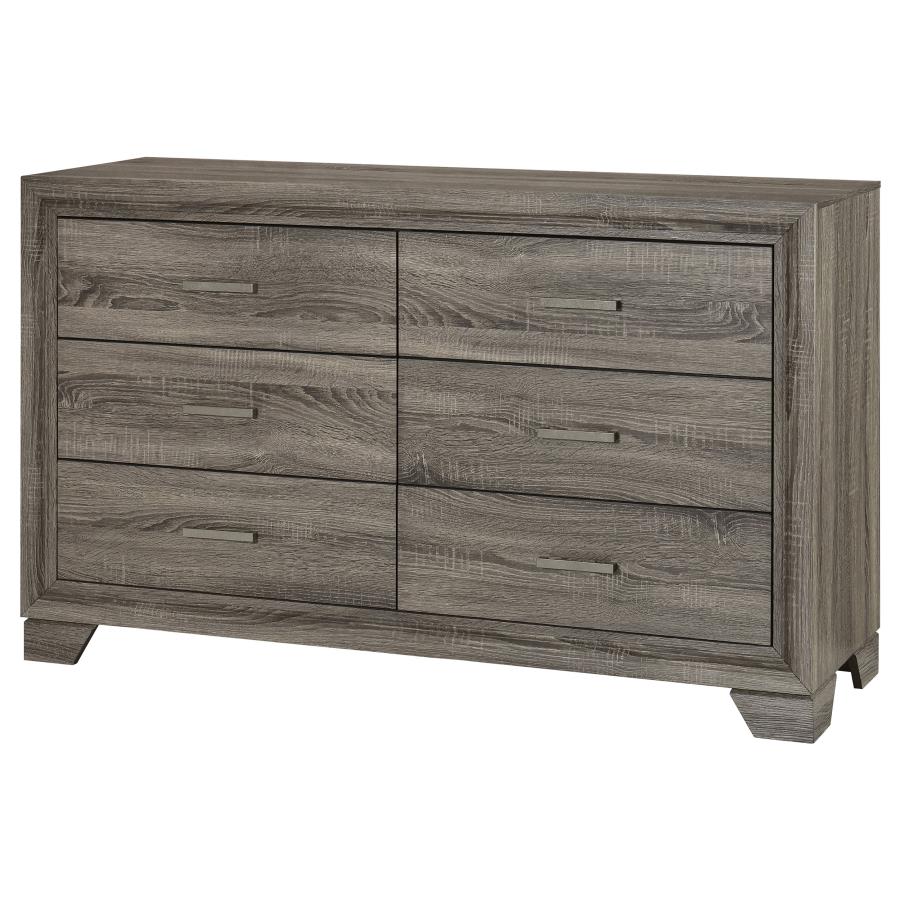 (image for) Wright 6-drawer Dresser Cabinet Brown Oak