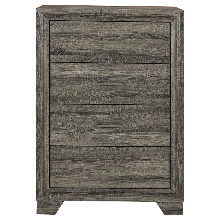 (image for) Wright 4-drawer Chest of Drawers Brown Oak