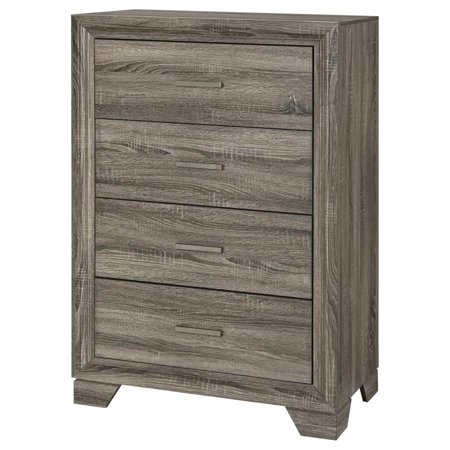 (image for) Wright 4-drawer Chest of Drawers Brown Oak