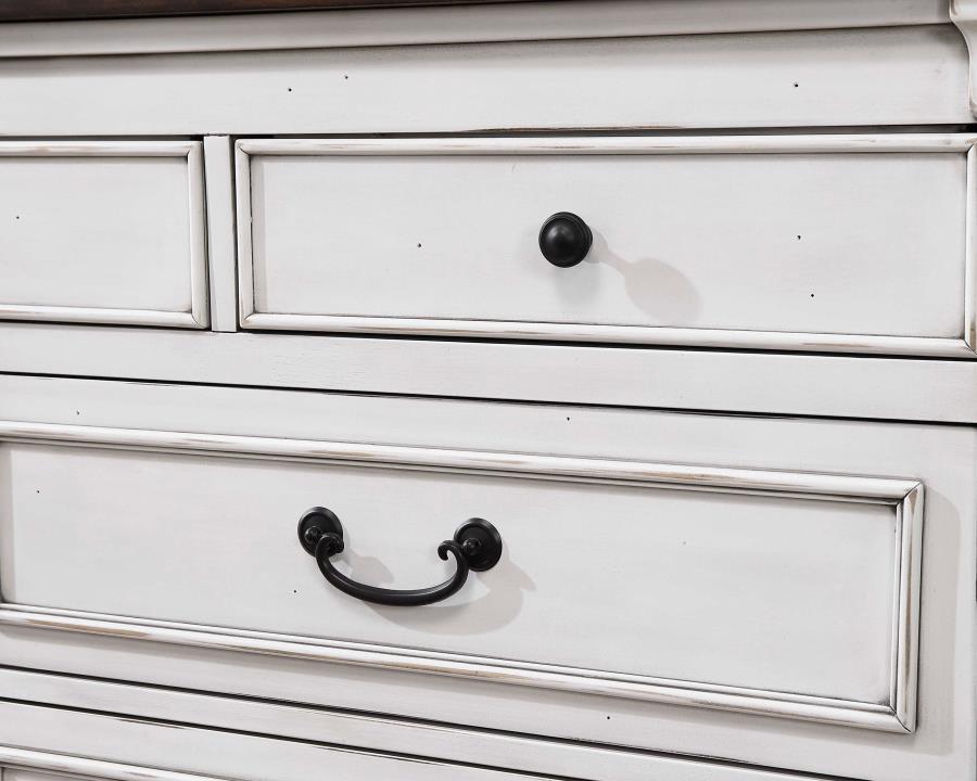 (image for) Hillcrest 9-drawer Dresser Distressed White