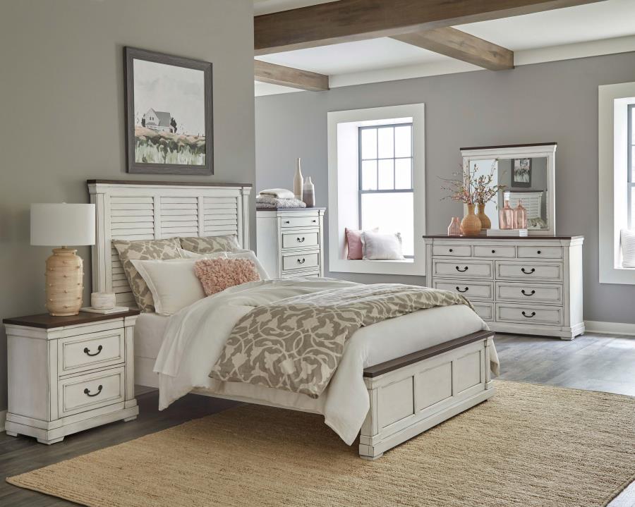 (image for) Hillcrest 5-drawer Bedroom Chest Distressed White