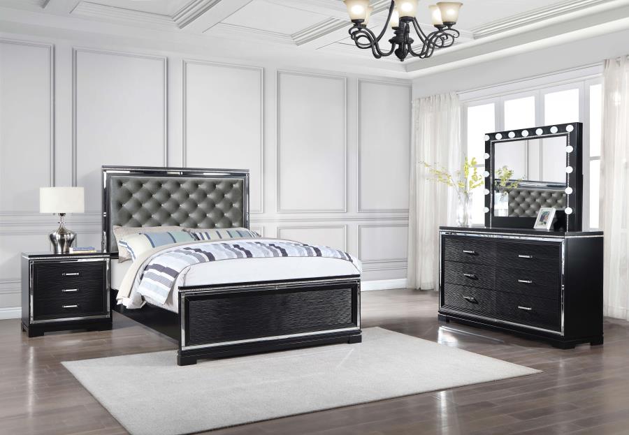 (image for) Cappola 4-piece Eastern King Bedroom Set Black