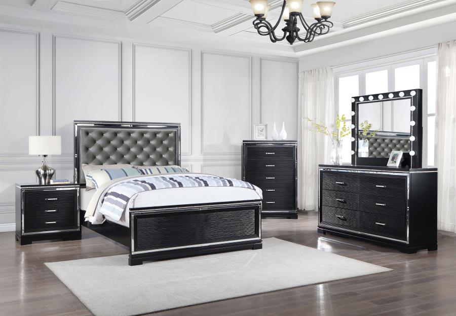 (image for) Cappola 5-piece Eastern King Bedroom Set Black