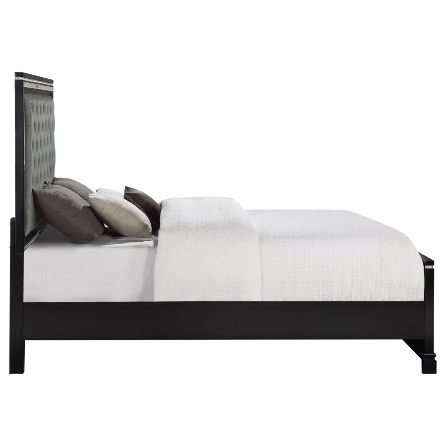 (image for) Cappola Wood Eastern King Panel Bed Black