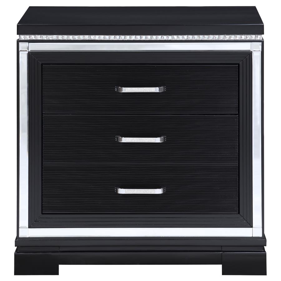 (image for) Cappola 2-drawer Nightstand Black