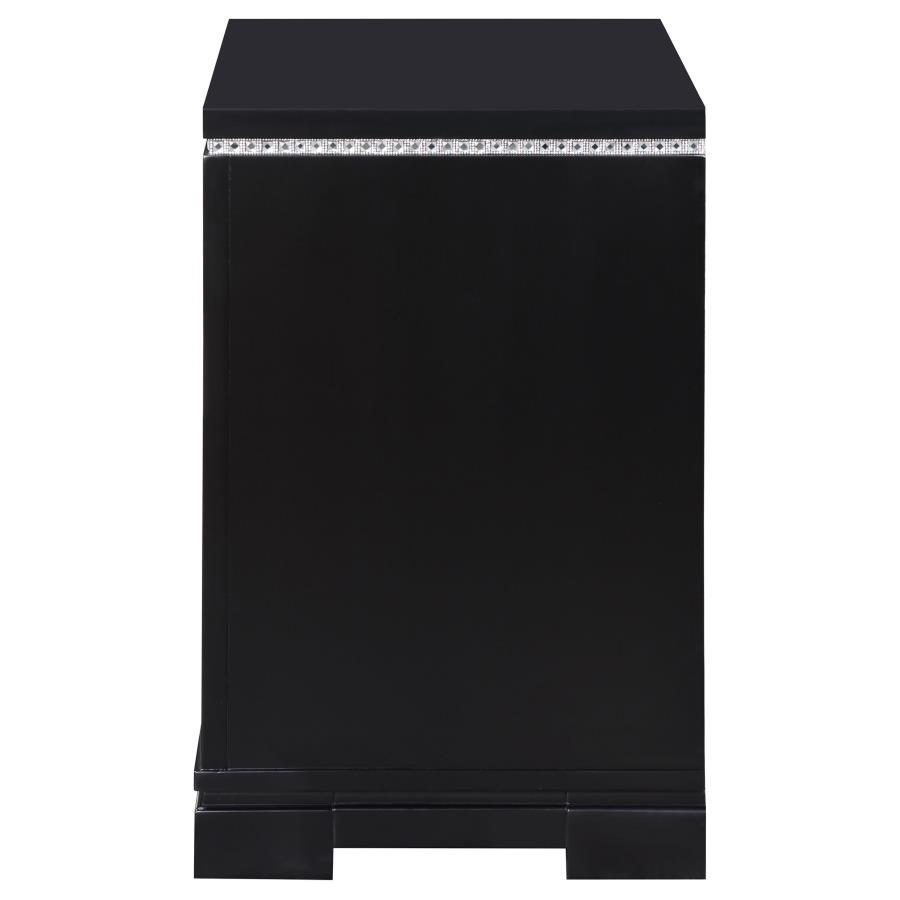 (image for) Cappola 2-drawer Nightstand Black