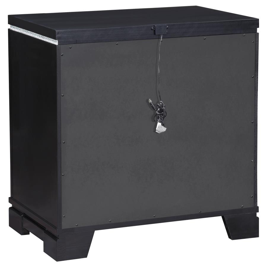 (image for) Cappola 2-drawer Nightstand Black