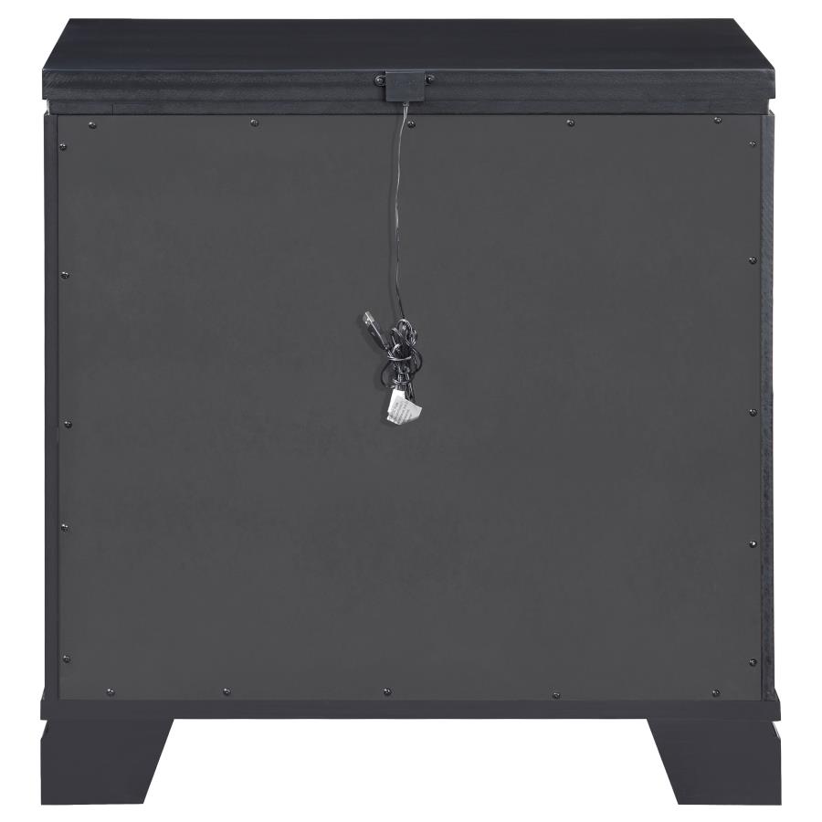 (image for) Cappola 2-drawer Nightstand Black